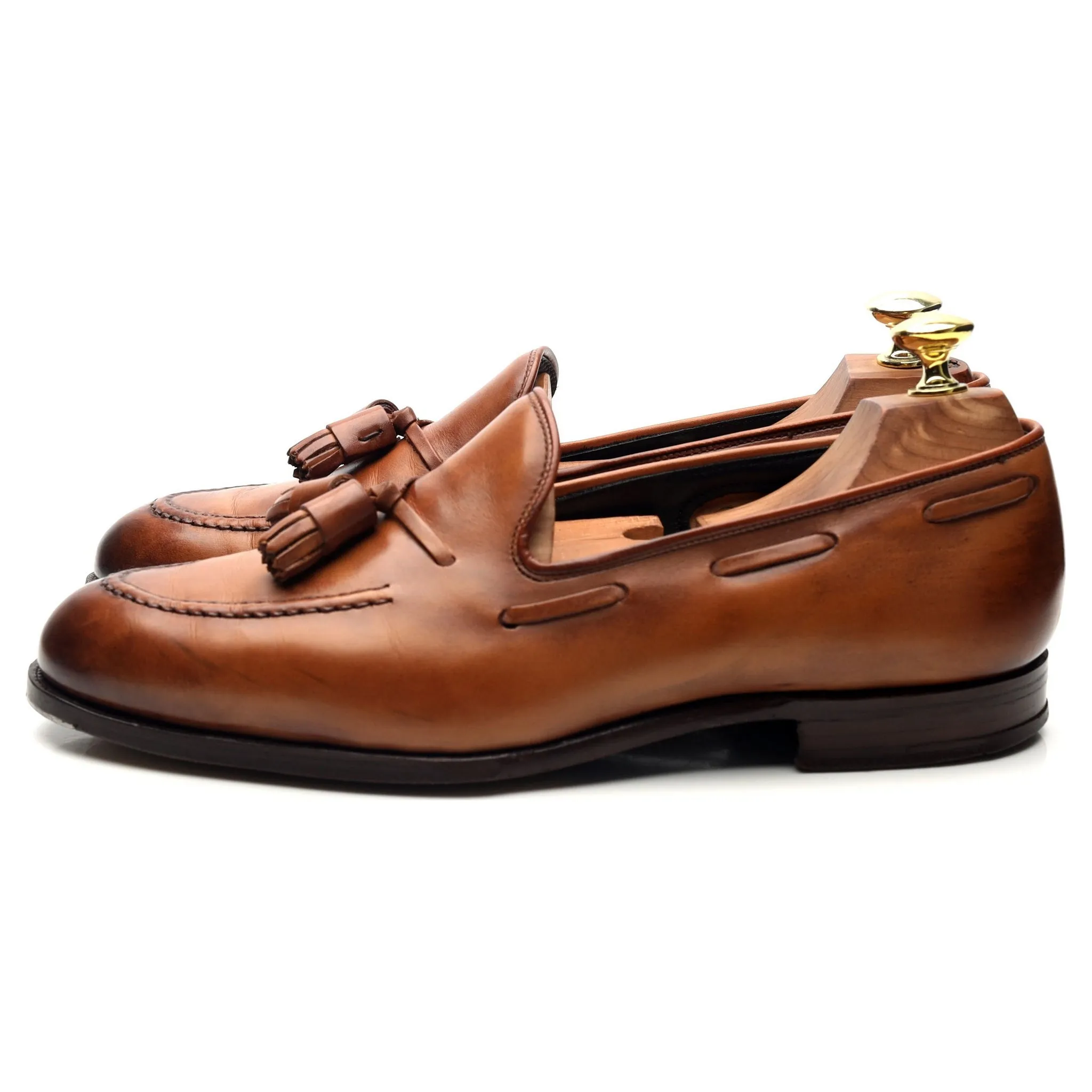 Ltd. Edition 'Cavendish 2' Tan Brown Leather Tassel Loafers UK 7.5 E