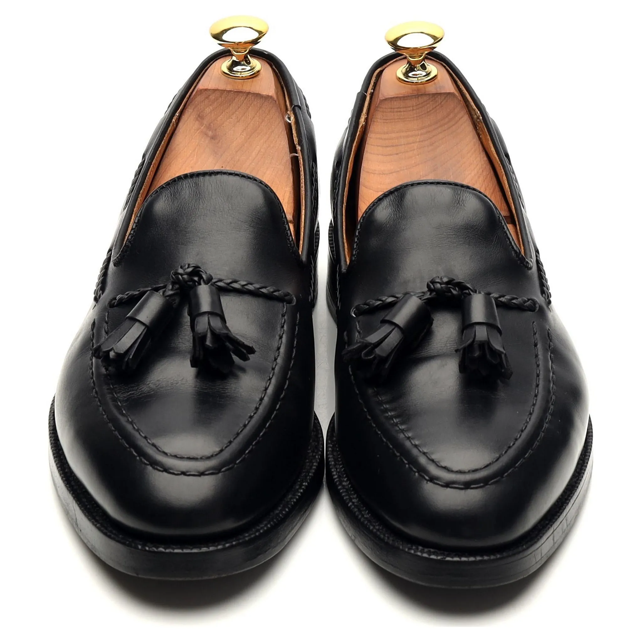 'Matisse' Black Leather Tassel Loafers UK 6.5 F