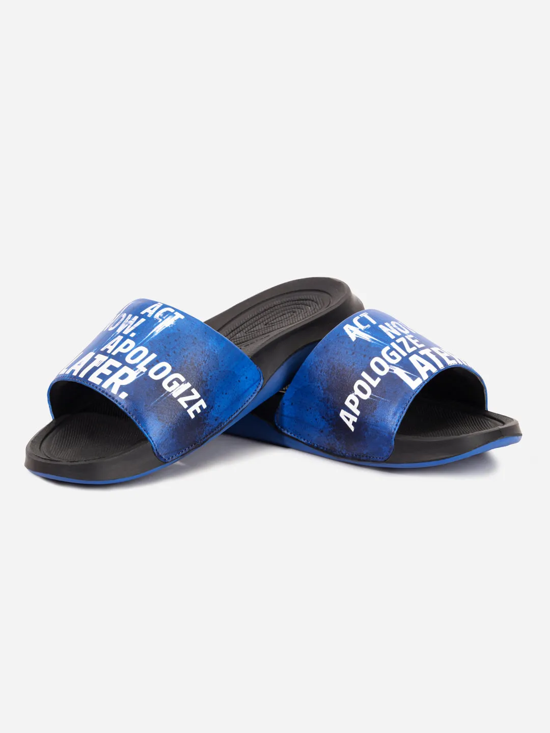 Men's Active Graphic Blue Slider (ID5204)