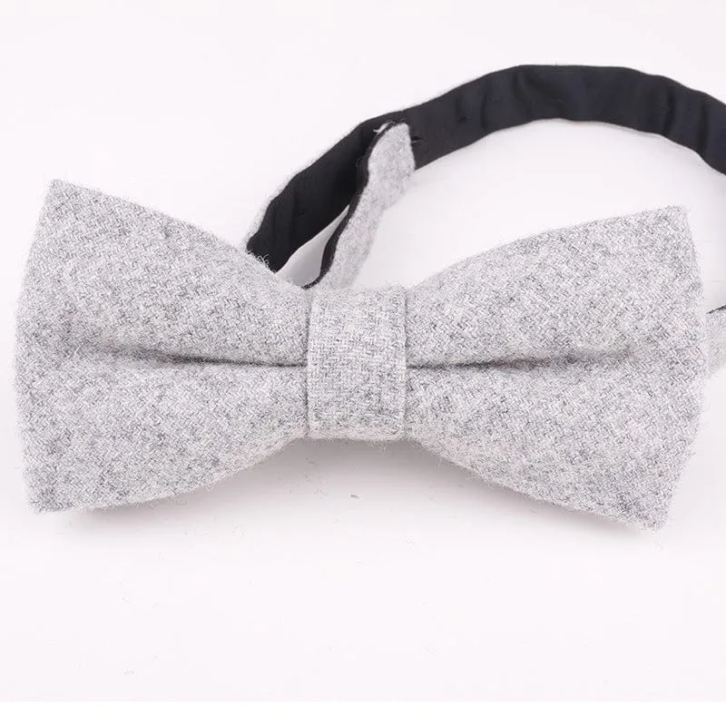 Men's Business Casual Double Layer Solid Color Fashionable Bow Tie