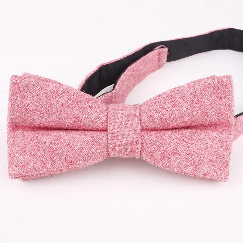 Men's Business Casual Double Layer Solid Color Fashionable Bow Tie