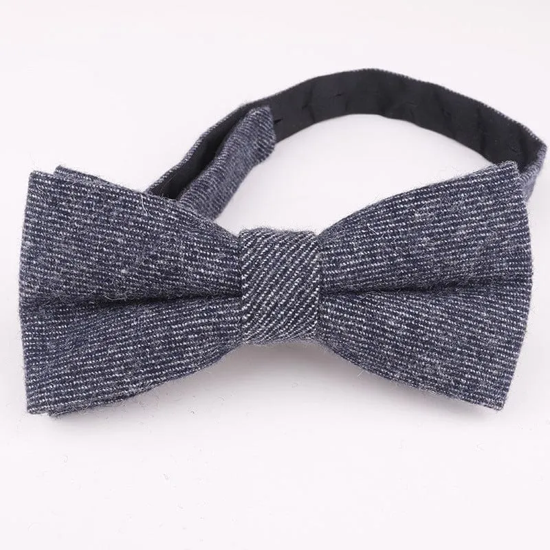 Men's Business Casual Double Layer Solid Color Fashionable Bow Tie