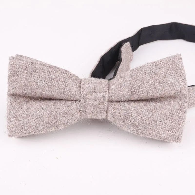 Men's Business Casual Double Layer Solid Color Fashionable Bow Tie