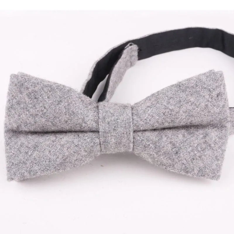 Men's Business Casual Double Layer Solid Color Fashionable Bow Tie