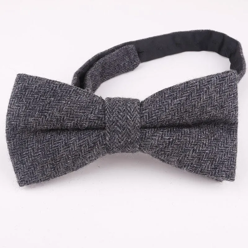 Men's Business Casual Double Layer Solid Color Fashionable Bow Tie