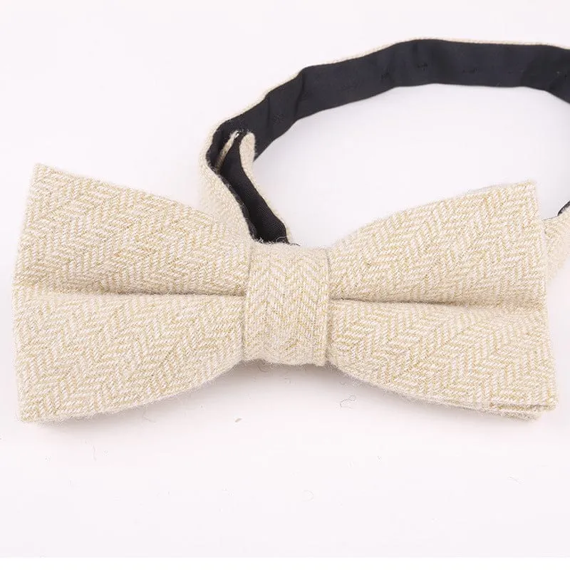 Men's Business Casual Double Layer Solid Color Fashionable Bow Tie