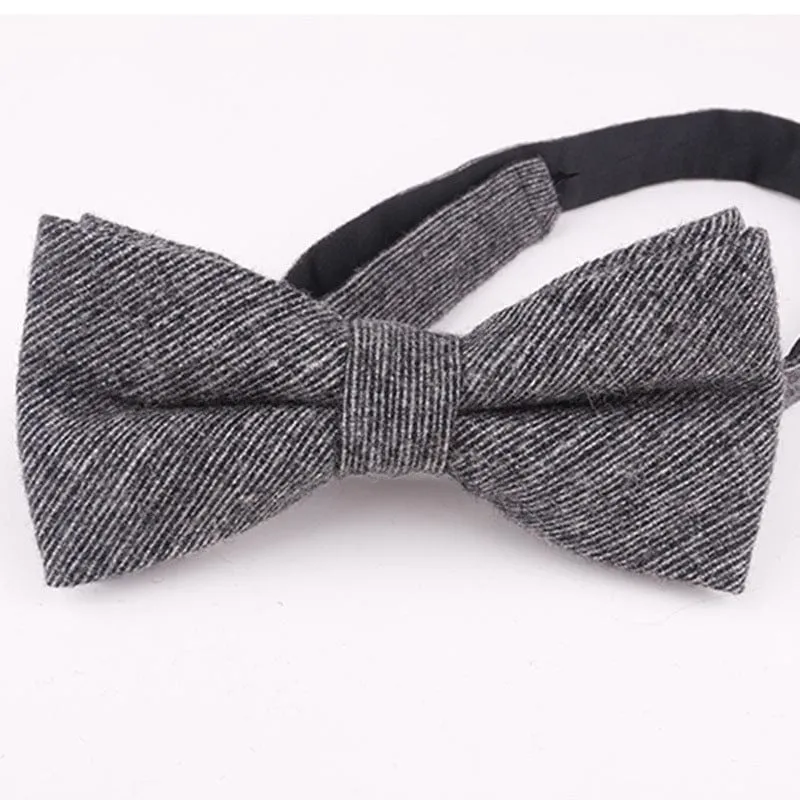 Men's Business Casual Double Layer Solid Color Fashionable Bow Tie