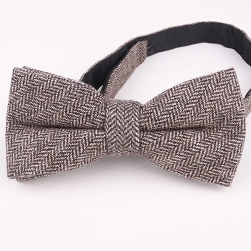 Men's Business Casual Double Layer Solid Color Fashionable Bow Tie