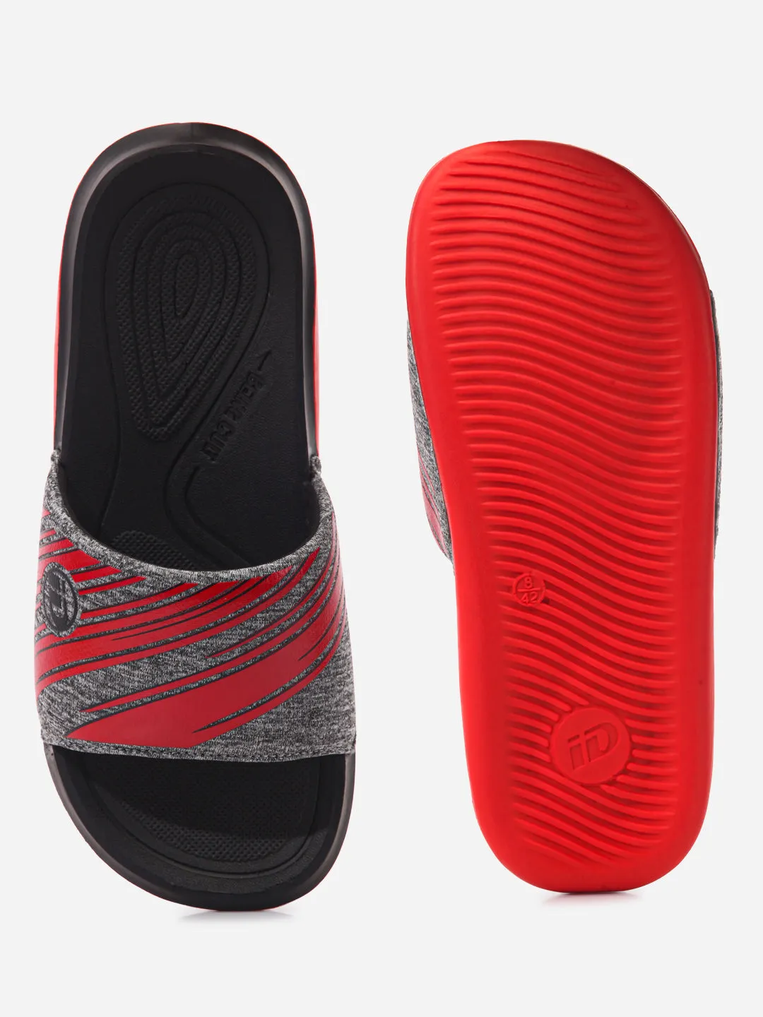 Men's Graphic Print Red Slider (ID5206)