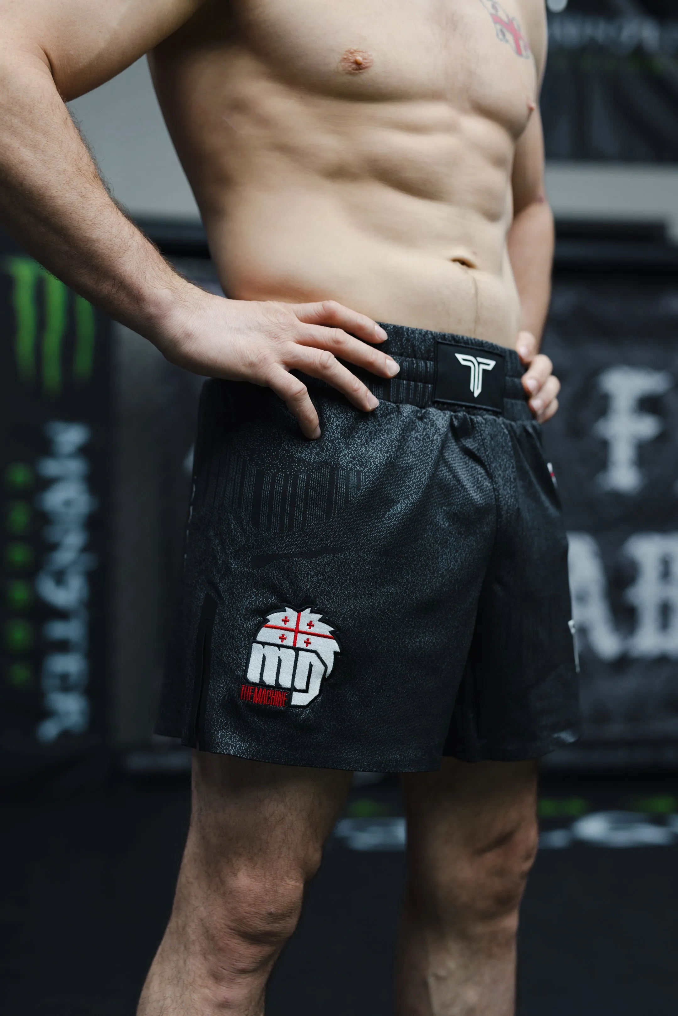 Merab Dvalishvili Night Vision Pro Fight Shorts (5" & 7" Inseam) - Black