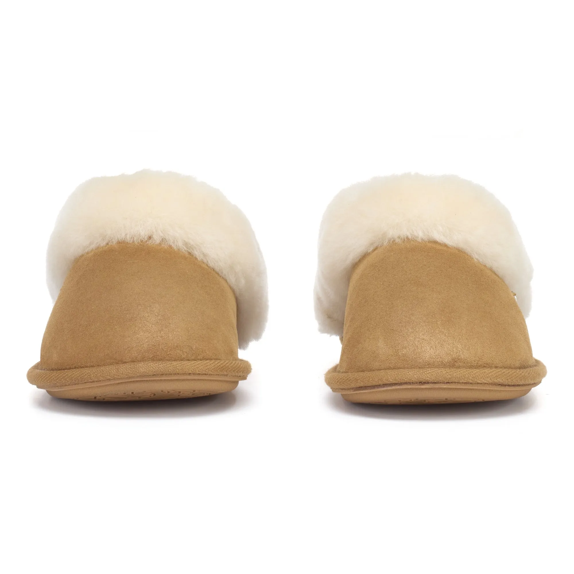 Molly - Double Faced Sheepskin Mule - Chestnut