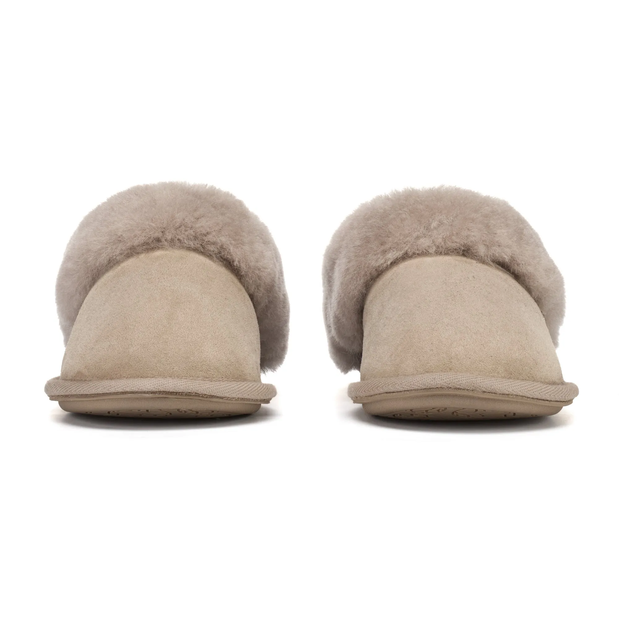 Molly - Double Faced Sheepskin Mule - Taupe