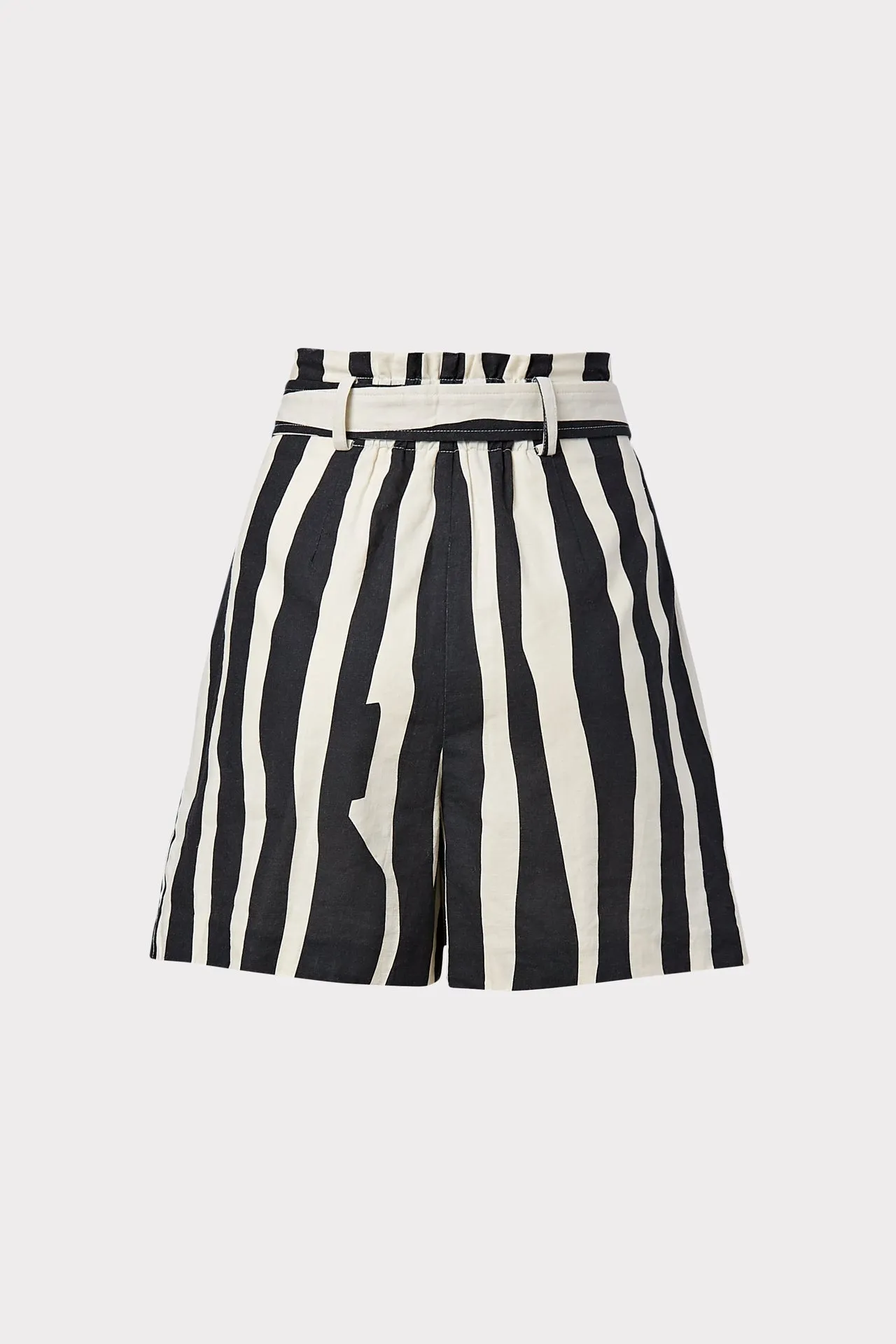 Naila Abstract Zebra Linen Tie Shorts