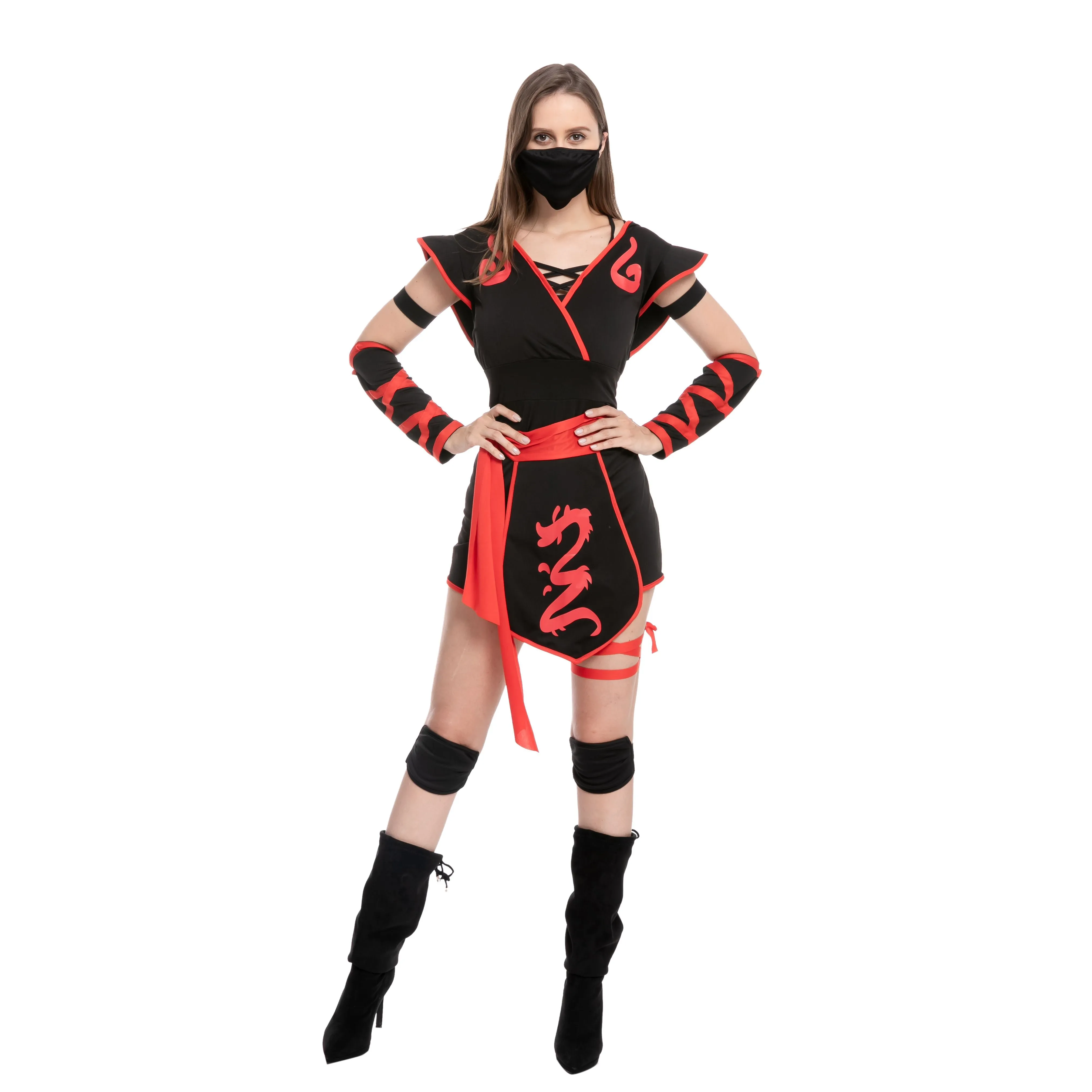 Ninja Short Pants Costume for Women - Adult