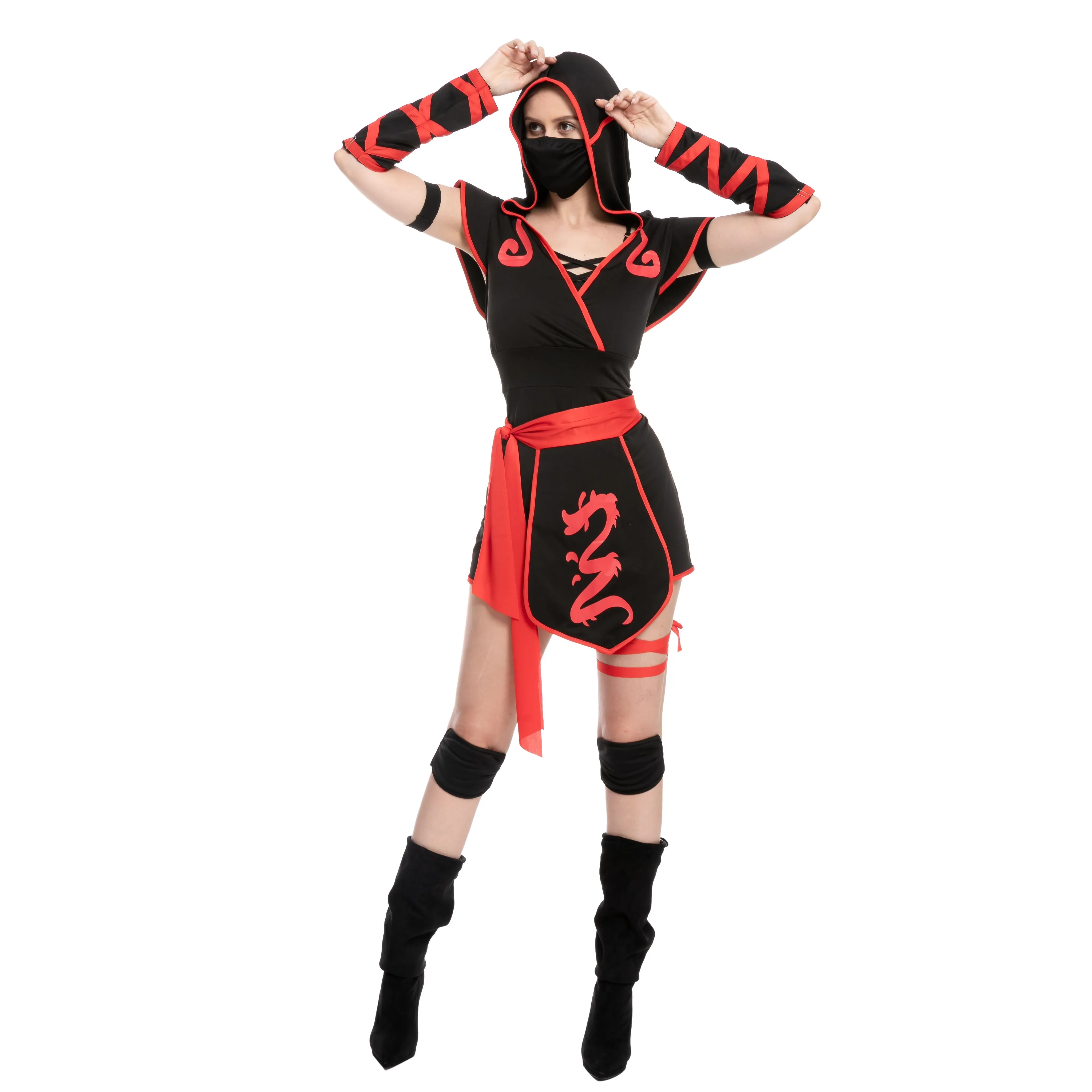 Ninja Short Pants Costume for Women - Adult