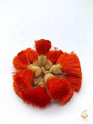 Orange Colour Small Latkan For Blouse/Dupatta (PER PAIR)