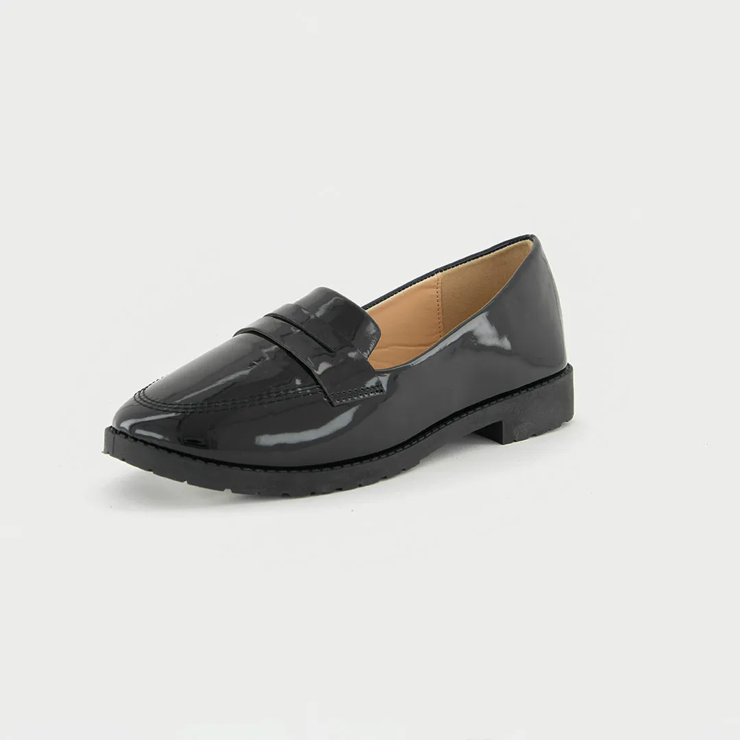 Patent Penny Loafer Shoe.Comfort In Sole.