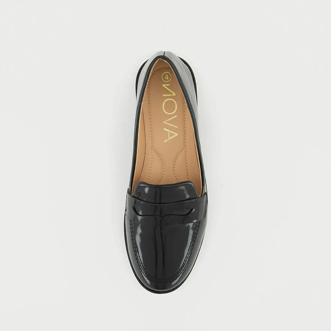 Patent Penny Loafer Shoe.Comfort In Sole.