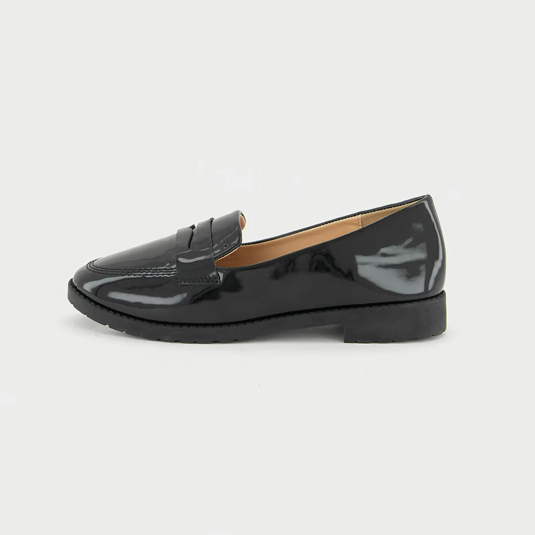 Patent Penny Loafer Shoe.Comfort In Sole.