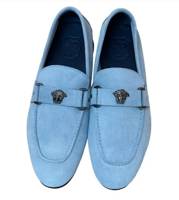 Pelle Suede Slip-On Loafer Light Blue