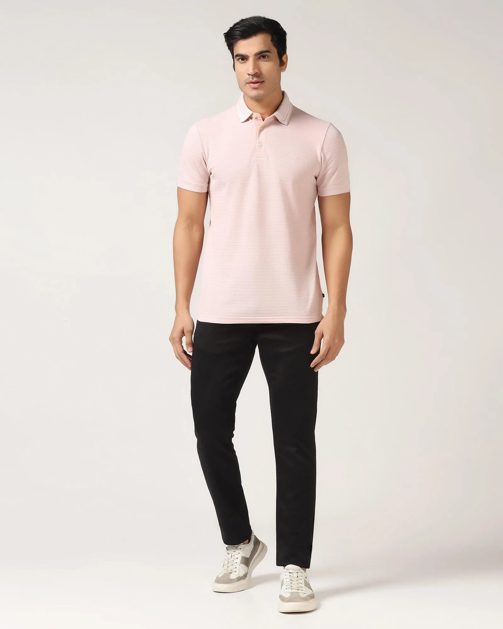 Polo Pink Textured T-Shirt - Darryl