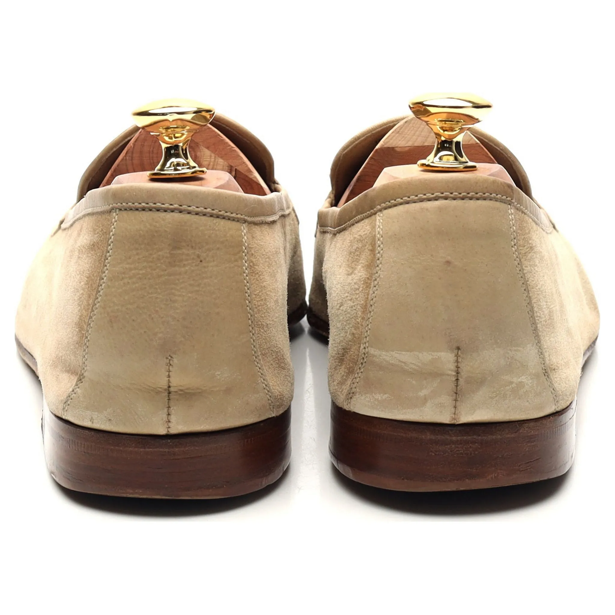 'Portland' Beige Suede Tassel Loafers UK 10 E