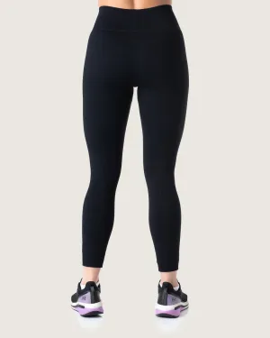 PRIME STATEMENT RIBBED LEGGINGS - BLACK