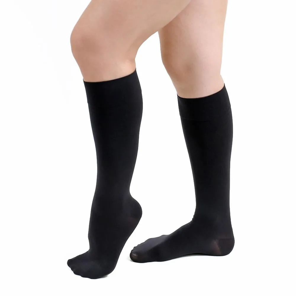 Salvere Opaque, Knee High, Closed Toe, 20-30 mmHg