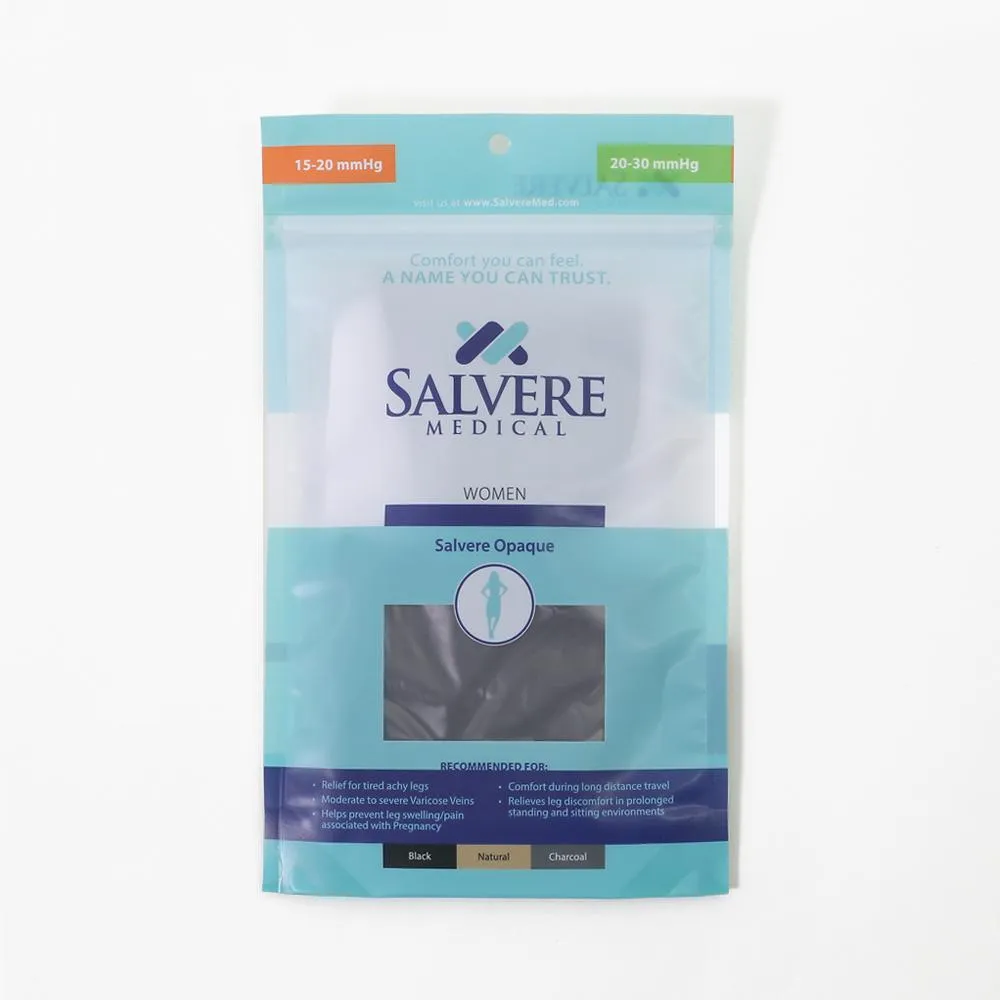 Salvere Opaque, Knee High, Closed Toe, 20-30 mmHg