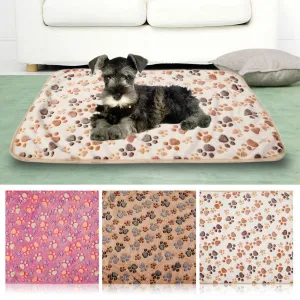 Soft Fleece Pawprint Mat