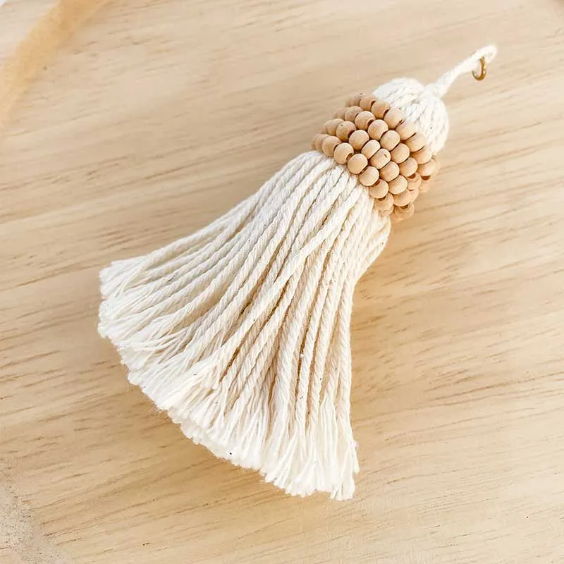 TIMBER BEADED TASSEL