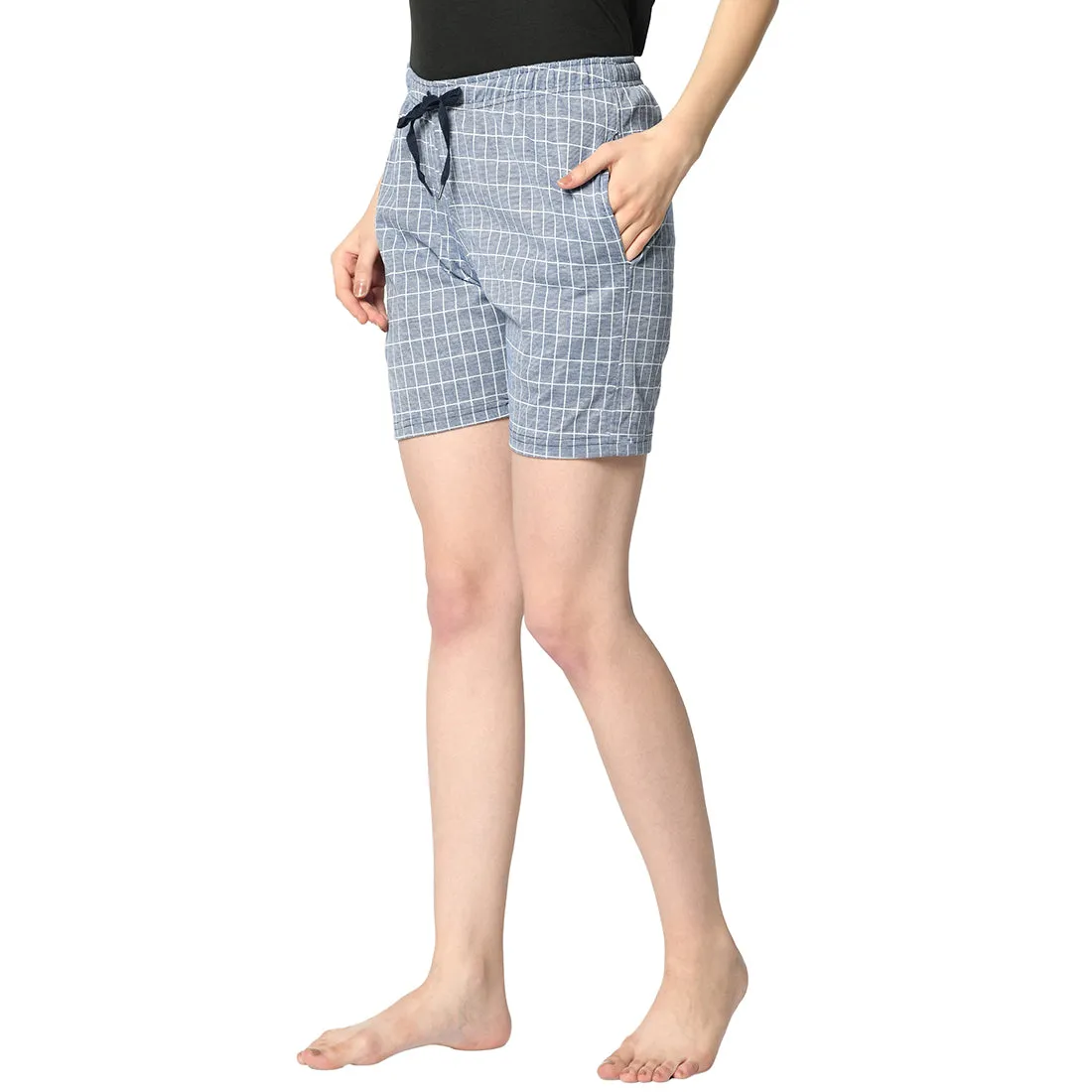 Vimal Jonney Blue Shorts For Women's