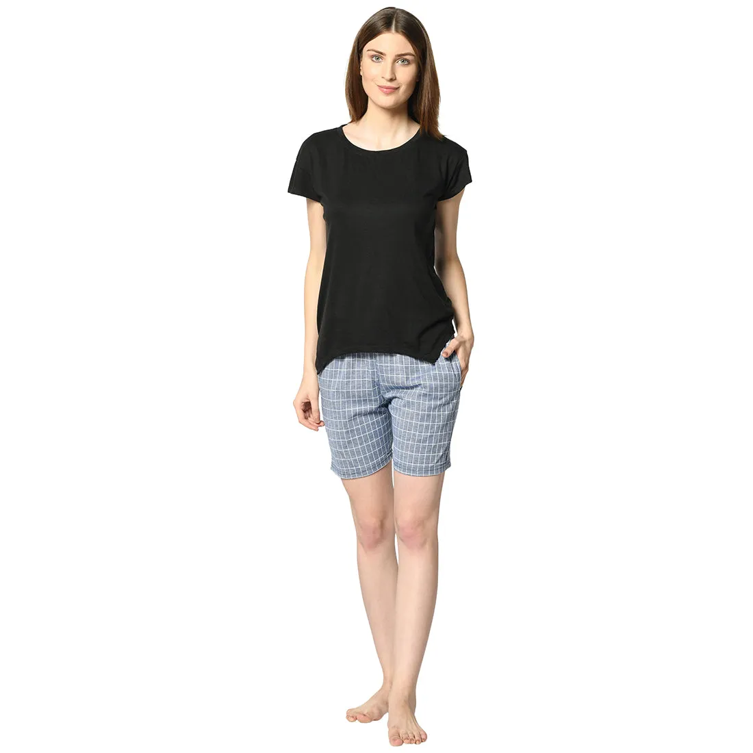 Vimal Jonney Blue Shorts For Women's