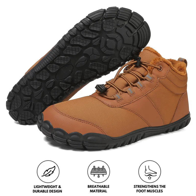 Warm Outdoor Leisure Snow Boots Non-slip & Waterproof Winter Barefoot Shoe (Unisex)