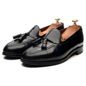 'Windsor' Black Leather Tassel Loafers UK 9 EX