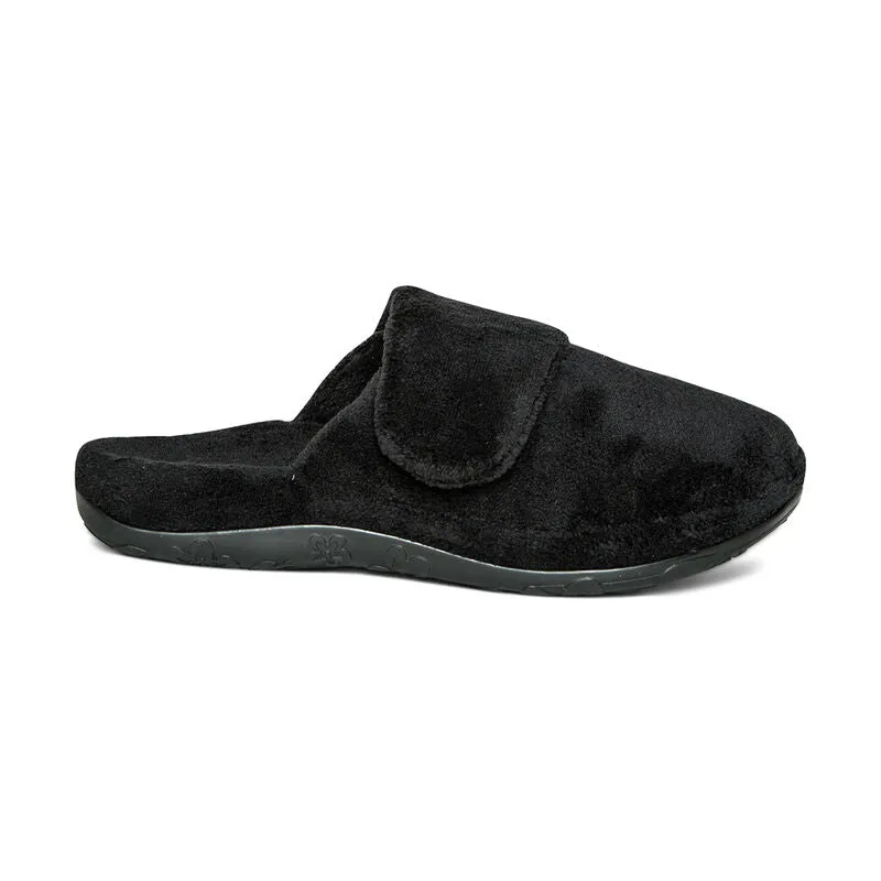 Women's Aetrex Mandy Closed Toe Slipper Color: Black