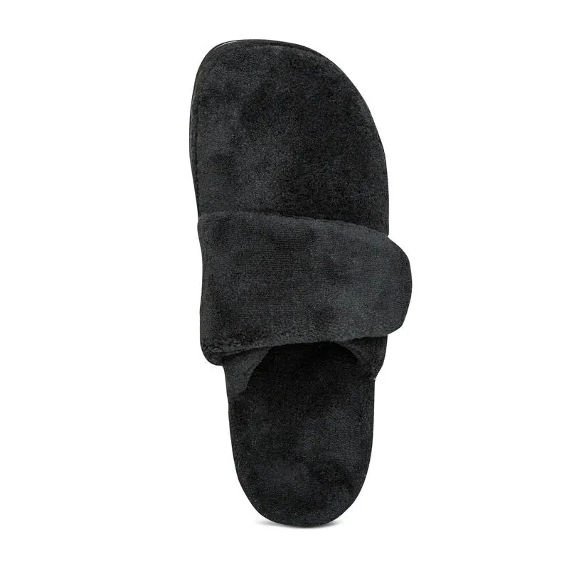 Women's Aetrex Mandy Closed Toe Slipper Color: Black