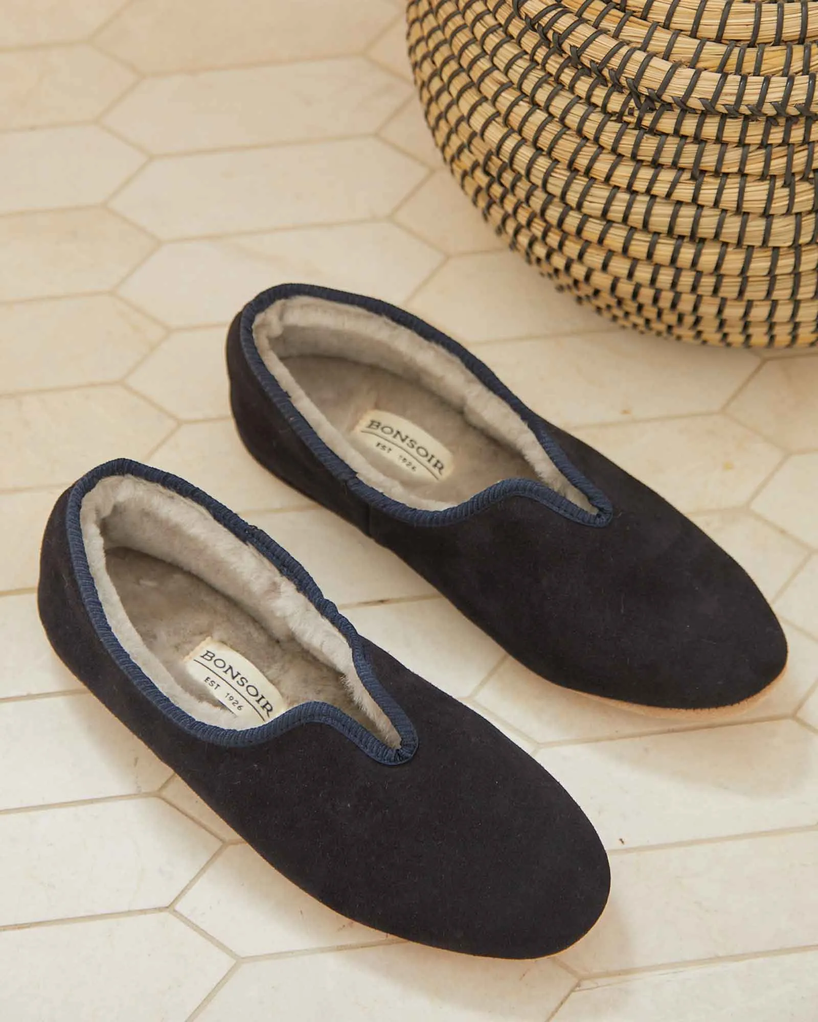 Women's Emily Sheepskin Slippers - Navy