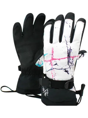 Women's Ski Gloves Warm Waterproof Winter Outdoor Snow Snowboard Athletic Gloves