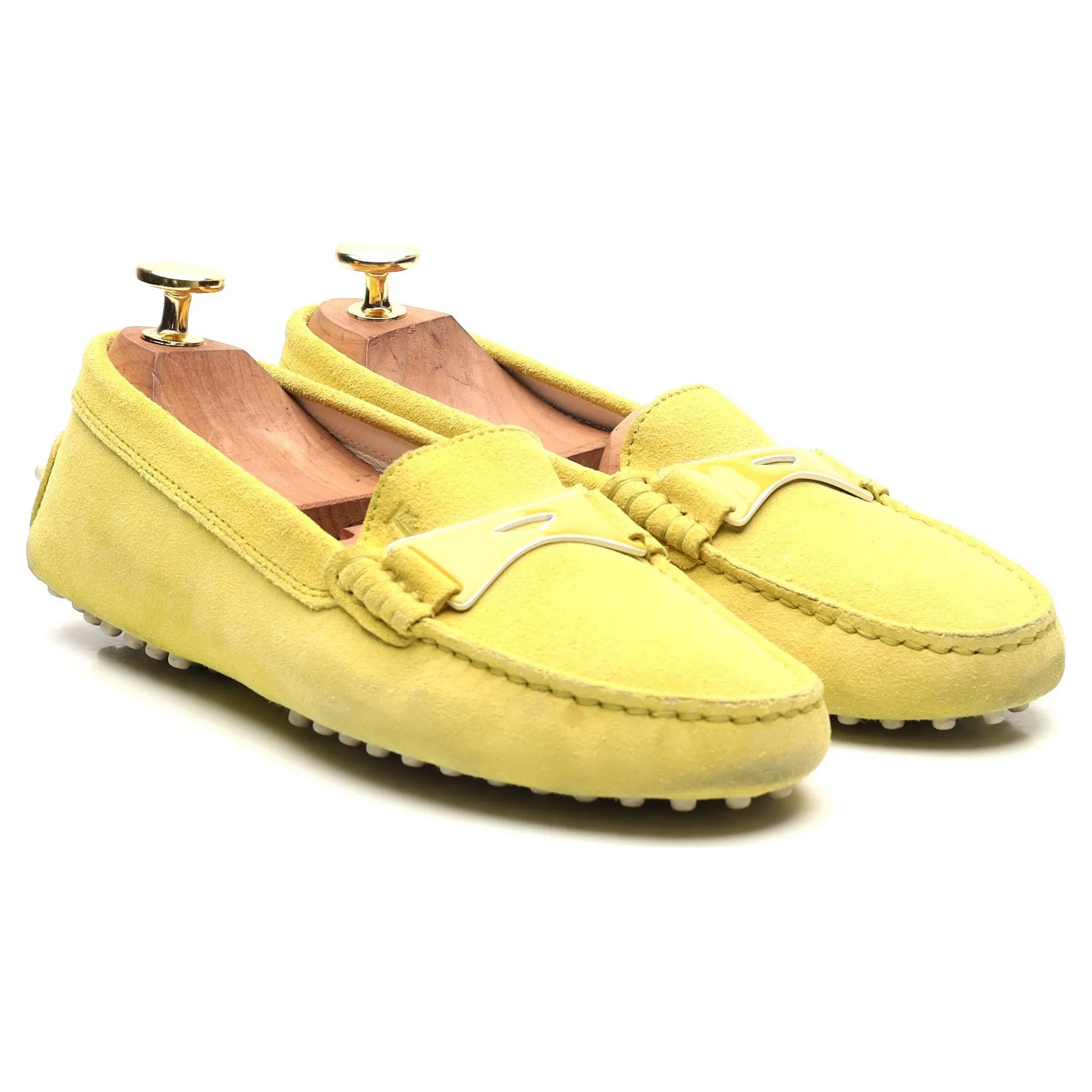 Women's Yellow Suede Driving Loafers UK 3 EU 36