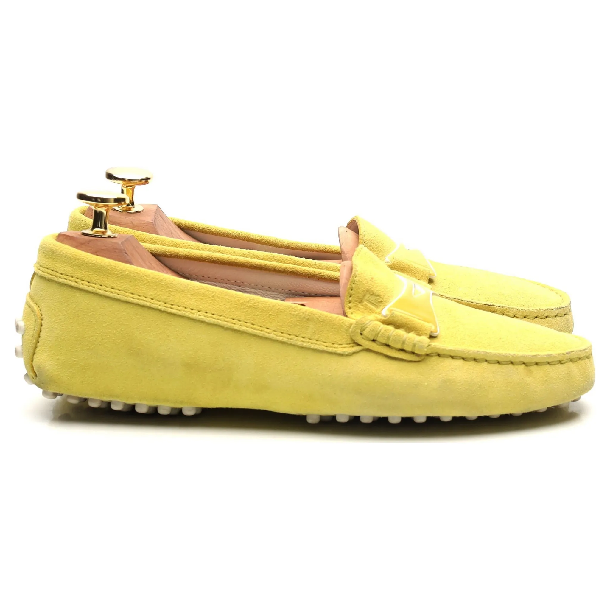 Women's Yellow Suede Driving Loafers UK 3 EU 36